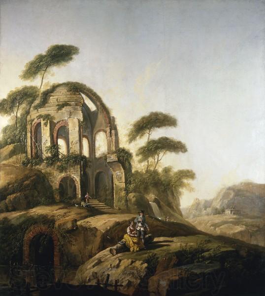 Jean-Baptiste Pillement Temple of Minerva Medica in Rome. Spain oil painting art